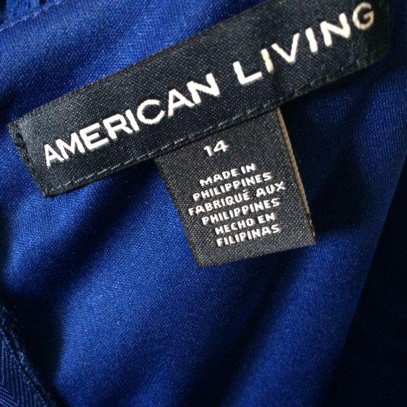 American Living Short Sleeve Overlay Dress Size 14 - Picture 12 of 16